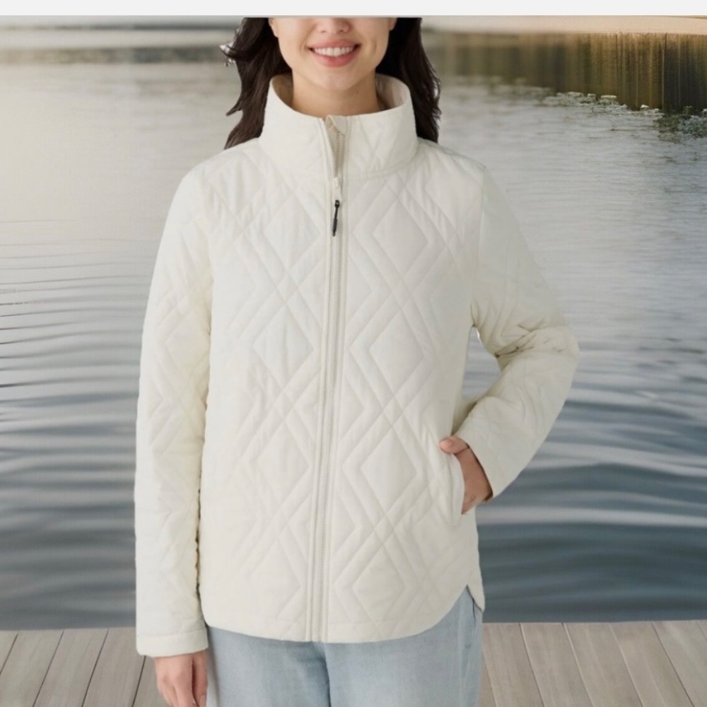 NWT Voyager Ladies' Quilted Lightweight Jacket XL Lined,Water Resistant,Zip Pkts